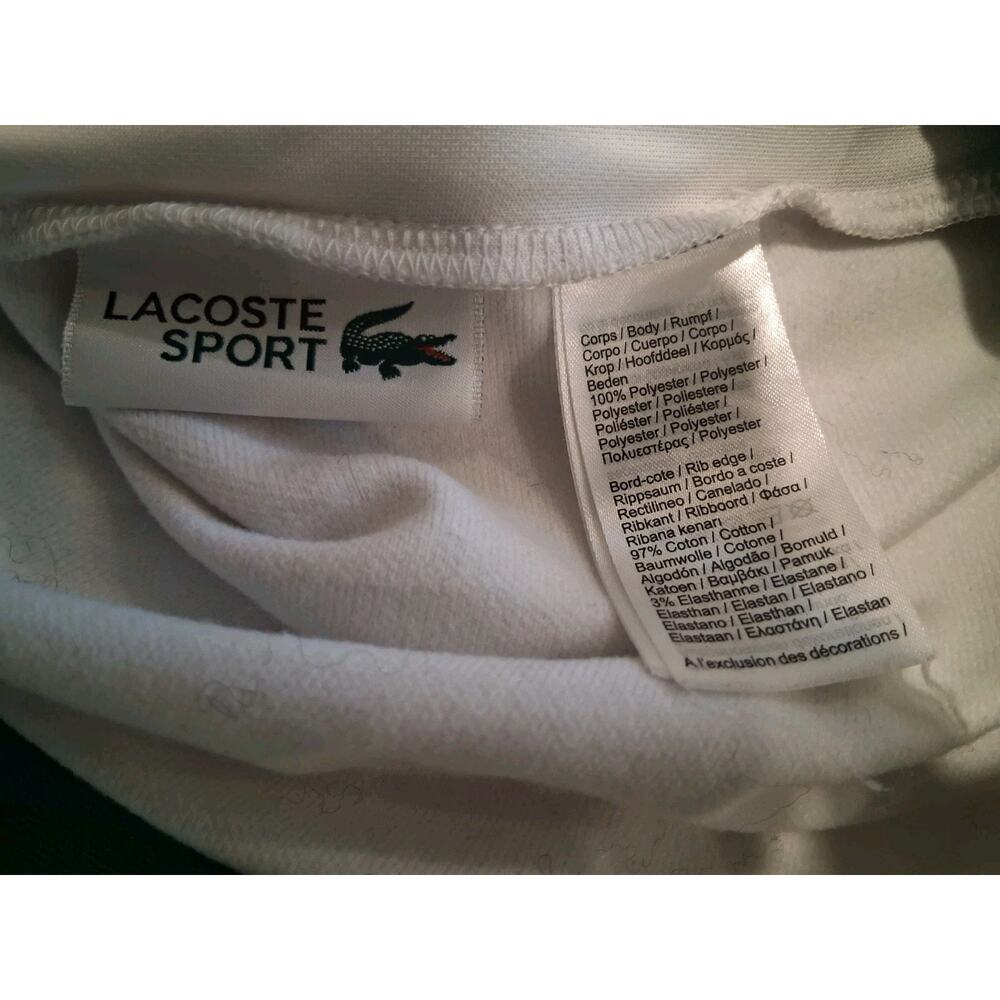 Lacoste Sport Colorblock Track Jacket Men's Size 5 L Navy White Green SH0860 - Picture 9 of 10